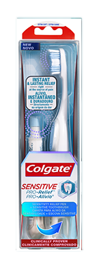 Colgate® Sensitive Pro-Relief™ Tandborste + penna för lindring av ilande tänder.